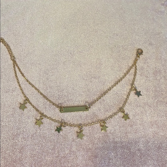 Bar & Stars Layered  Anklet - Picture 3 of 4